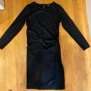 Theory wool gathered dress, long sleeve